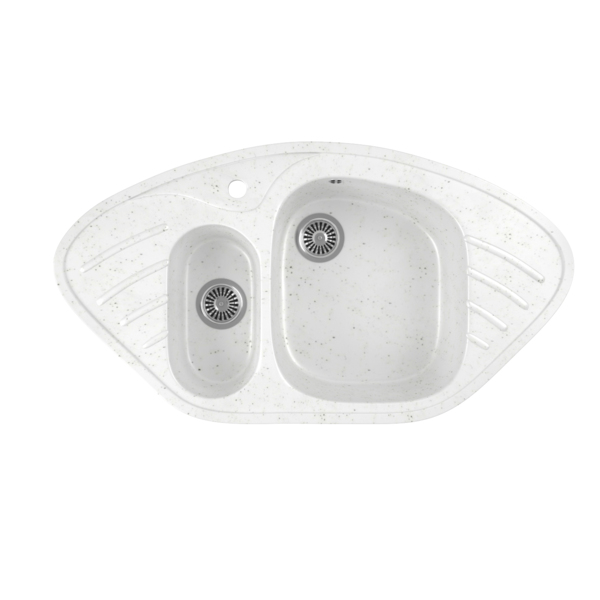 Фото Мойка кухонная мраморная greenstone 95x51 grs-14-331 белый