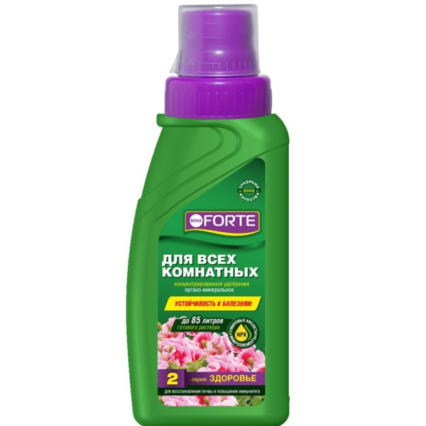 Фото Удобрение bona forte здоровье органо-минеральное для всех комнатных растений 285мл