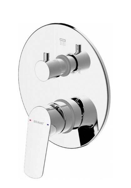 Фото Встраиваемый смеситель однорычажный bravat pb8429564cp-3-eng