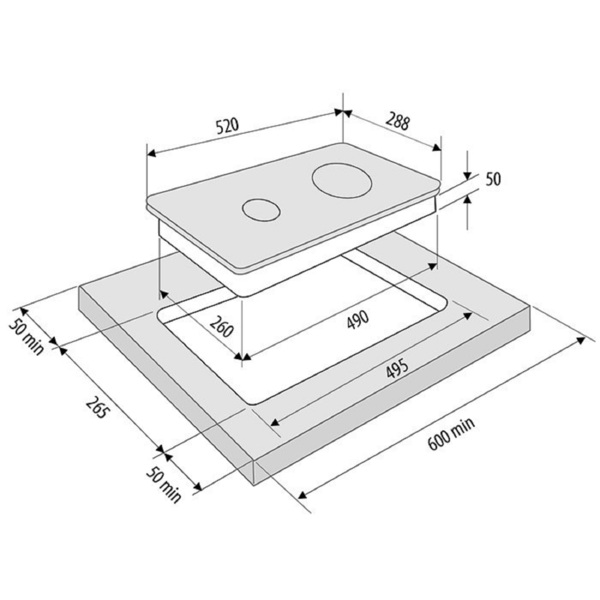 поверхность встраиваемая индукционная варочная 30см krona vento bl 00026362