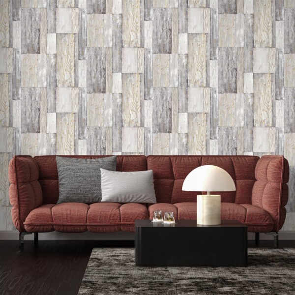 Фото Обои 9121-12 monte solaro oxford флизелин 1.06x10,05м геометрия серый