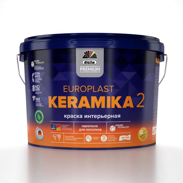 Фото Краска Dufa Premium Europlast Keramika 2 интерьерная  база A 2,5л