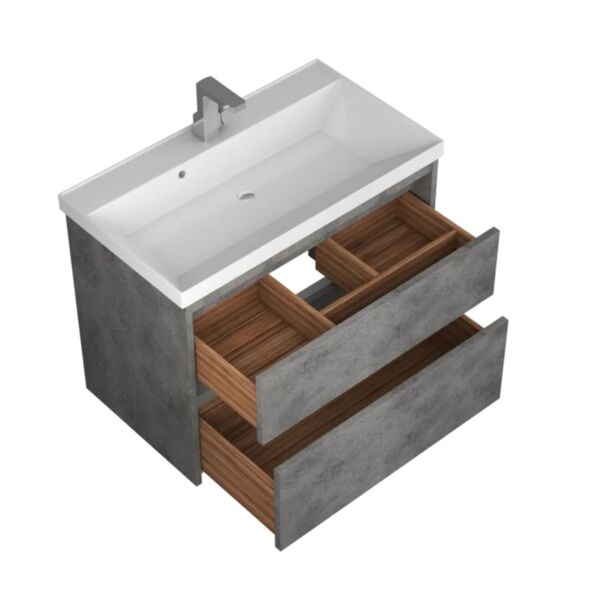 тумба под раковину подвесная veneciana muskat 80 (58007) темный камень