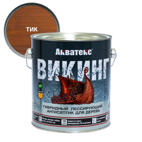 Фото Антисептик акватекс викинг для дерева тик 2,5л