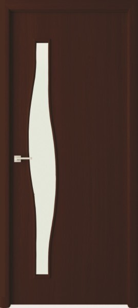 Фото Полотно дверное волна до 60x200см, ламинация, цвет венге