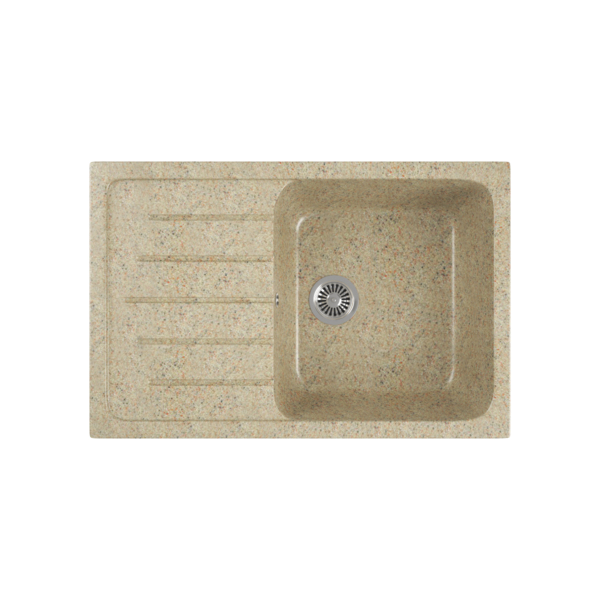 Фото Мойка кухонная мраморная greenstone 75x49 grs-76-302 песочный