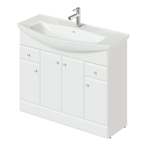 Фото Тумба с раковиной напольная итана classic 105 1012х339х800