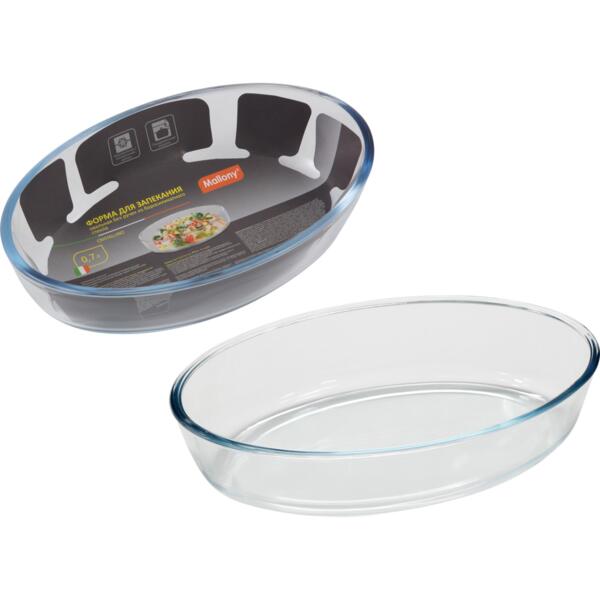 Фото Форма для запекания 0,7л cristallino mallony овальная без ручек стекло 005562
