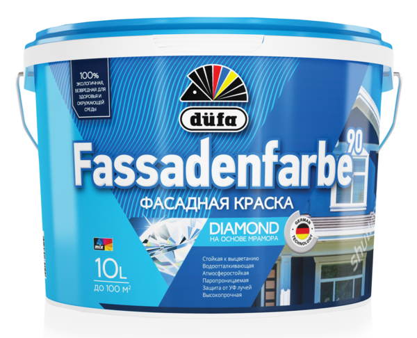 Фото Краска фасадная dufa fassadenfarbe rd90 10л