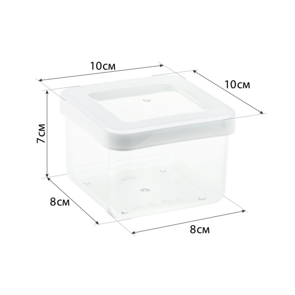 Фото Емкость для сыпучих продуктов 0,5л 10х10х7см степ idea м пластик 1290