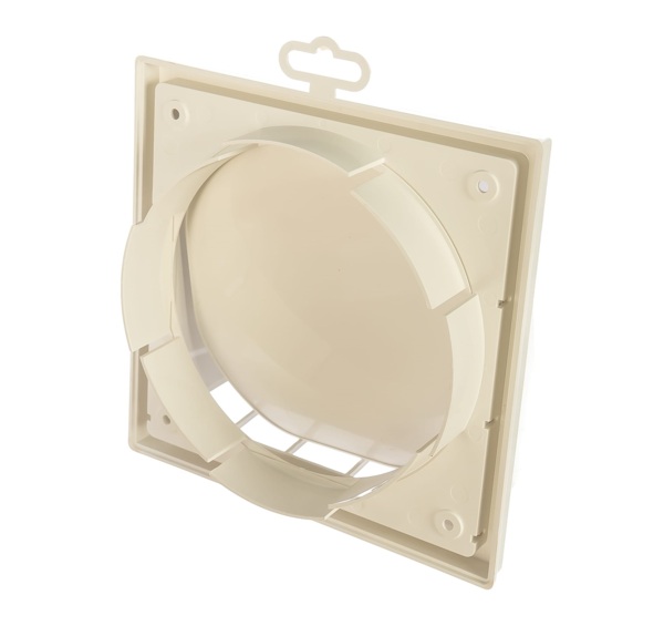 Фото Выход стенной вытяжной с обратным клапаном 190х190 с фланцем d150/160, asa, бел 1919к15.16фв