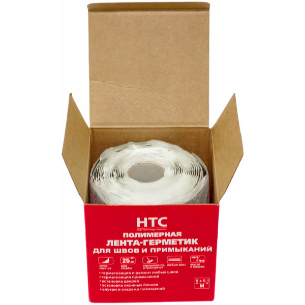 Фото Герметик лента полимерная для швов и примыканий htc 5х0,10 м