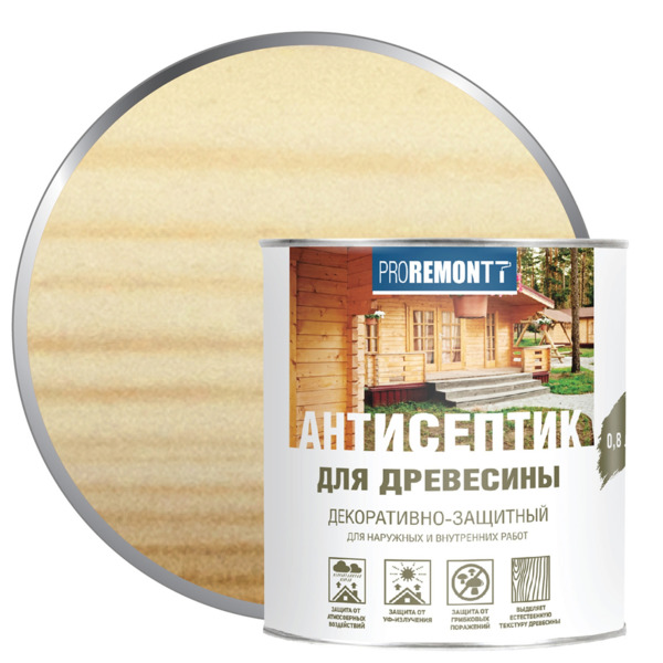 Фото Деревозащитное средство proremontt бесцветный 0,8л