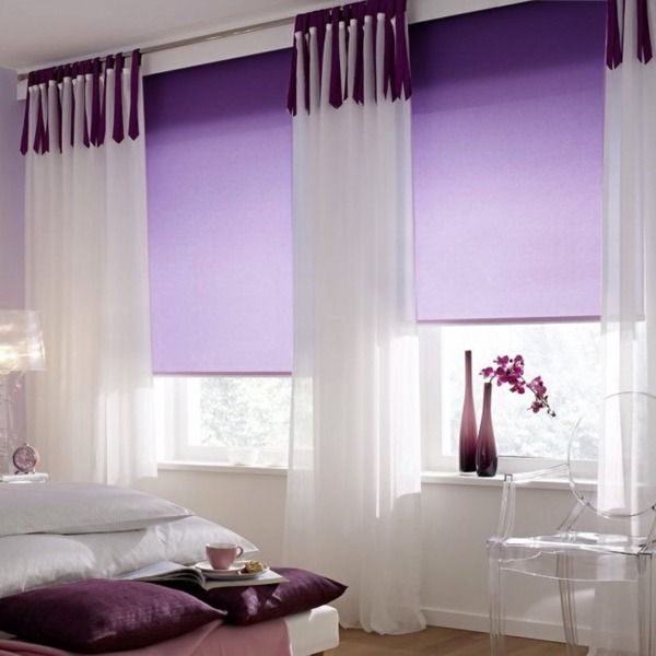 Фото Штора рулонная эскар 90*170см фиолетовый 31007090170