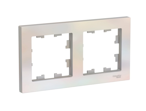 Фото Рамка (жемчуг, двухместная) schneider electric atlasdesign atn000402