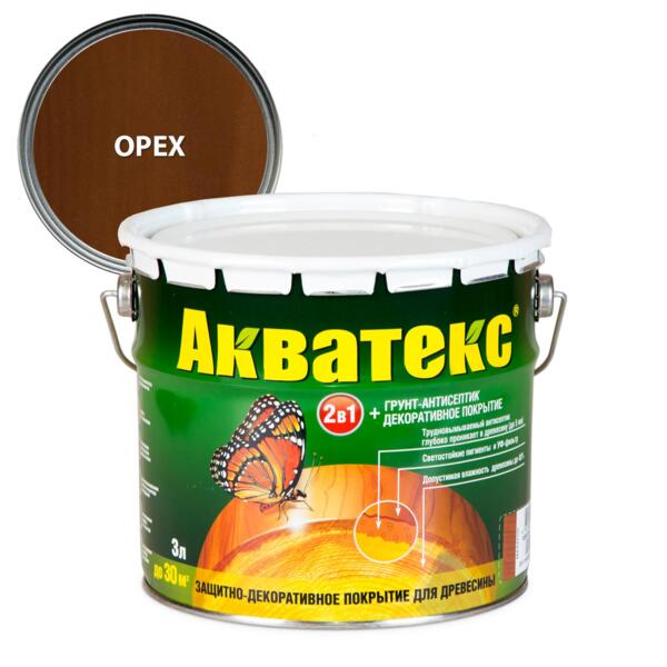 

деревозащитное средство акватекс орех 3л