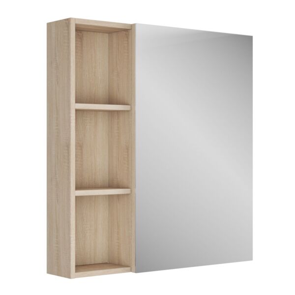 Фото Зеркало-шкаф для ванной комнаты uncoria арно 70 (67007) дуб сонома