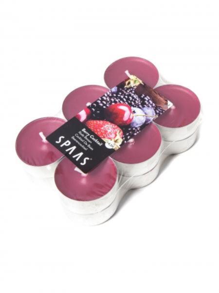 Свеча арома гильза 12шт ягодный коктейль (4.5ч)