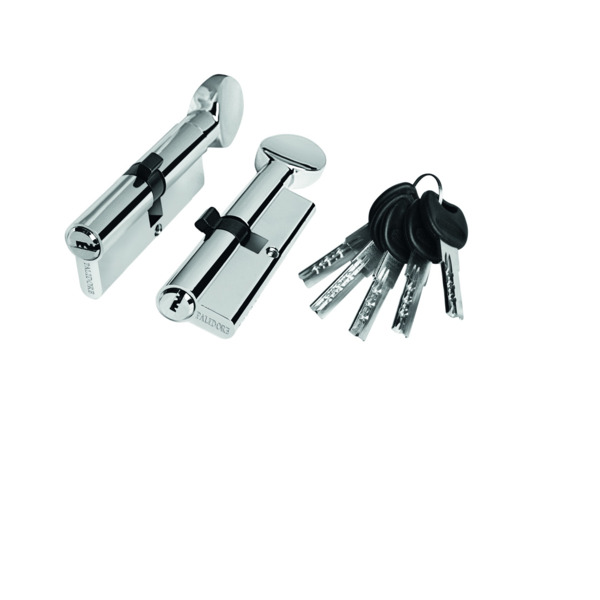 Фото Цилиндровый механизм turdus а80pc (ключ/зав,хром) глянцевый хром