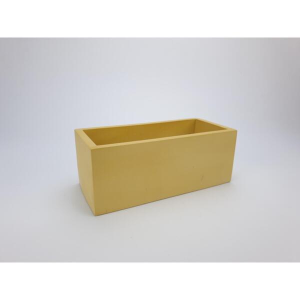 Фото Кашпо лофт прямоугольный vipset 0,85л желтый