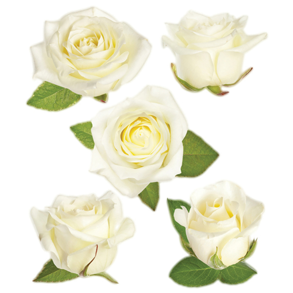 Фото Декоретто розы-бутоны белые м fe1003