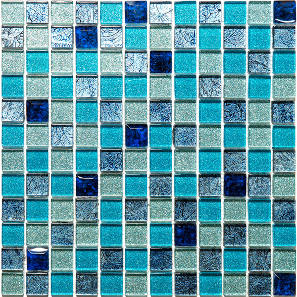 Фото Мозаика стеклянная 29,8*29,8 natural голубой sab-646