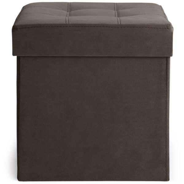 Фото Пуф каркасный квадратный  nrava home тироль 400х400х420 коричневый