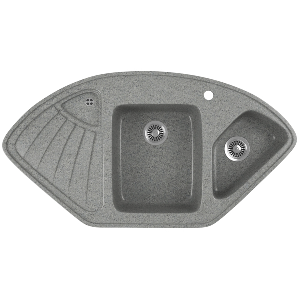 Фото Мойка кухонная мраморная greenstone 104x57 grs-14k-309 темно-серый