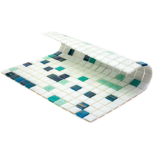 Фото Мозаика для бассейна стеклянная 32,7*32,7 salvia(m) белый mix1