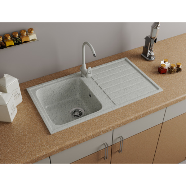 Фото Мойка кухонная мраморная greenstone 76,5x43 grs-20-307 терракот