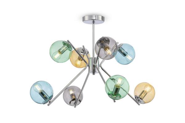 Фото Люстра подвесная freya nancy fr5083pl-08ch е14 8x40вт ip 20 хром