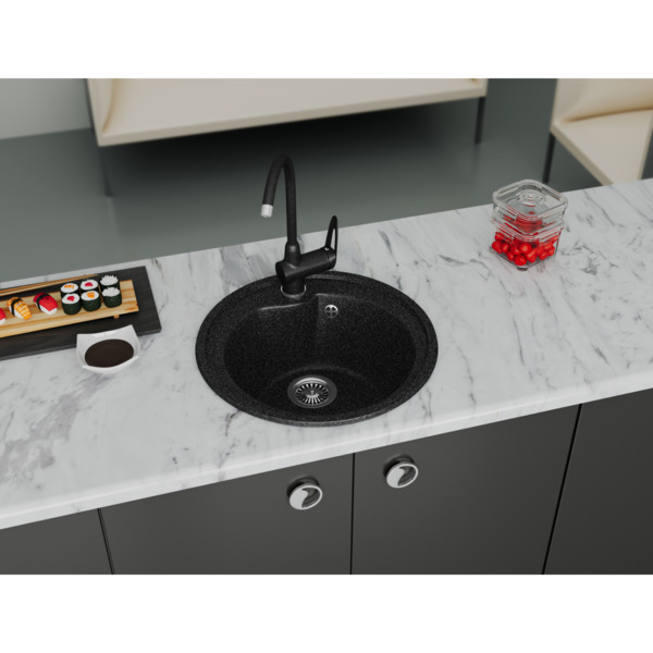 Фото Мойка кухонная мраморная greenstone 44x44 grs-45-307 терракот