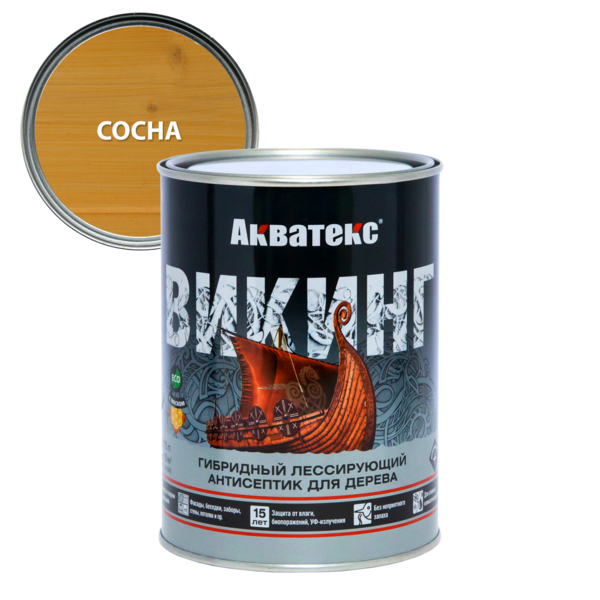 Фото Антисептик акватекс викинг для дерева сосна 0,75л
