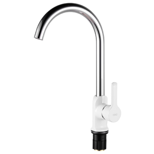 Фото Смеситель для кухни рычажный esko sorrento white sr 519w