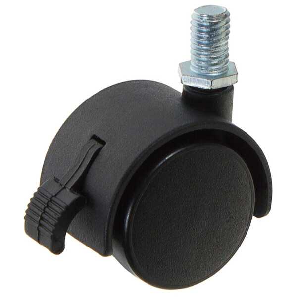 Фото Опора колесная 50 мм с тормозом, со штырем резьба м8