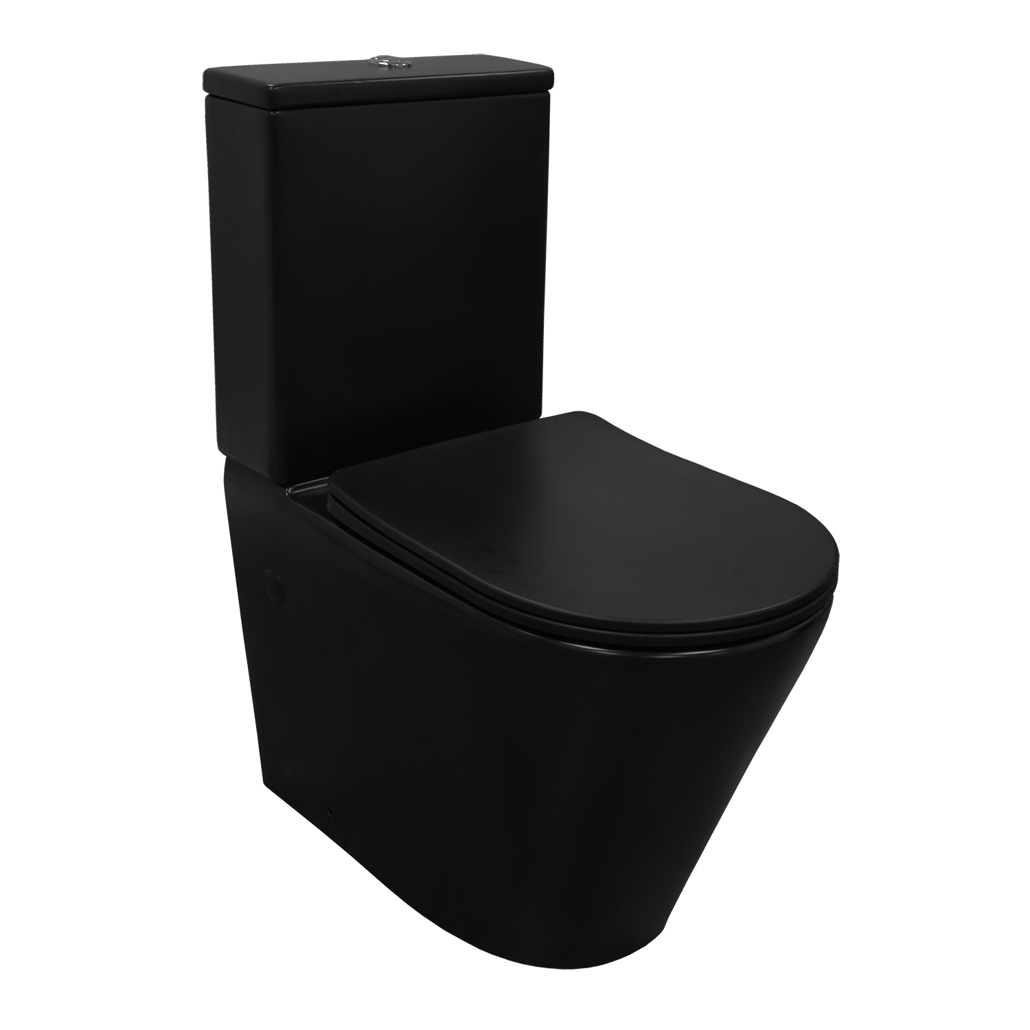 Унитаз-компакт Azario Black Queen 370х605х800 безободковый с