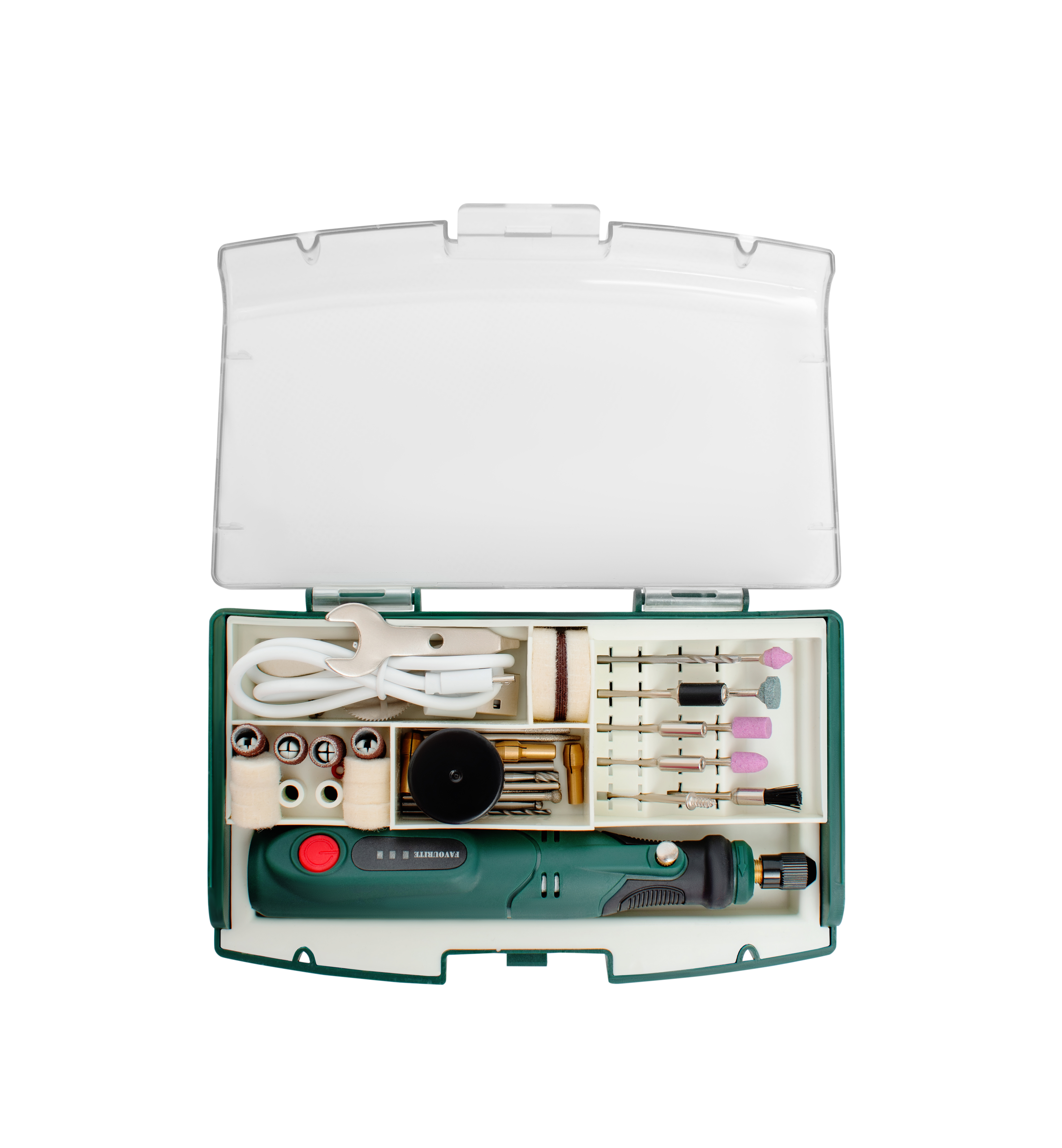 ГравёраккумуляторныйFGM3.6FS,3.6В,5000-15000об/мин,2.3мм.аксессуары91шт.,кейс.