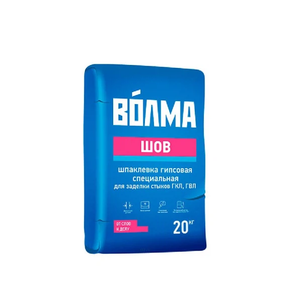 Шпаклевка гипсовая волма шов, 20 кг, цвет