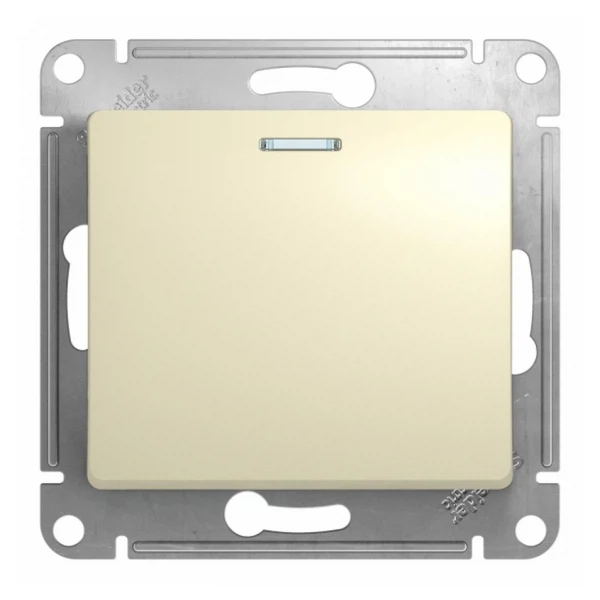 

выключатель (бежевый, 1 клавиша, с подсветкой) schneider electric glossa gsl000213