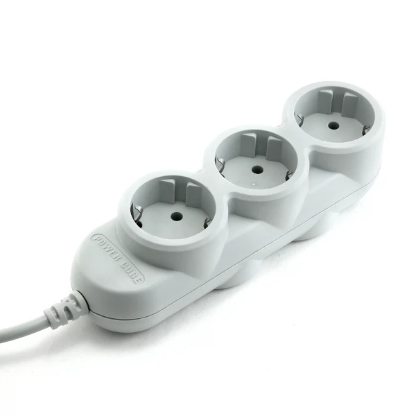 

удлинитель бытовой (3,0м, 3+2 гнезда, 2200вт, 10а, белый) powercube