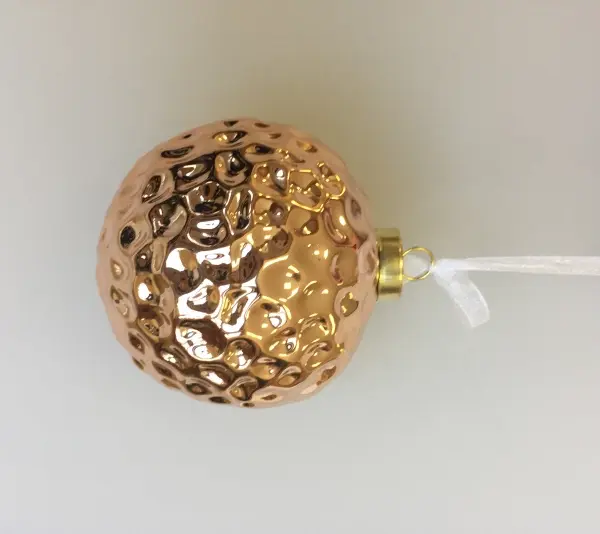 

украшение подвесное из керамики шар бронза 6*6*7,5см 17498s, Золотой