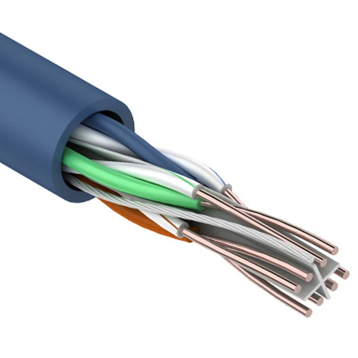 Изображение товара Кабель витая пара UTP 4PR 23AWG CAT6 305м REXANT для высокоскоростных сетей