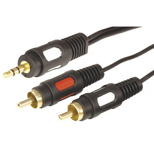 

шнур 3.5 jack(м) штекер / 2*rca(м) штекер 1,5м (gold) rexant, 17-4232