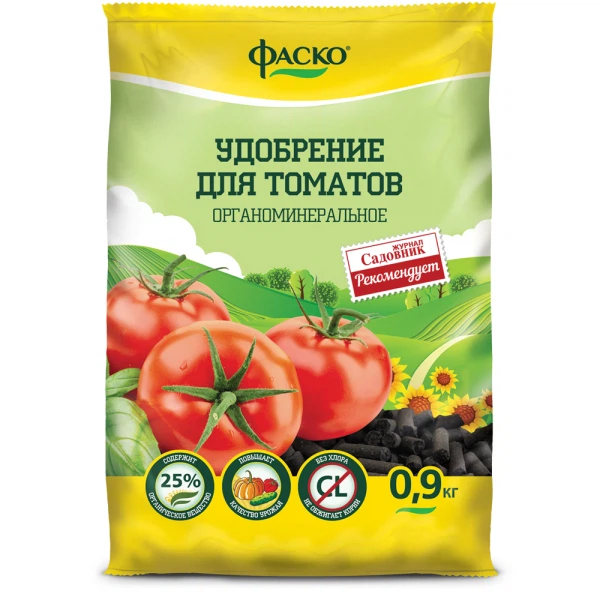 

удобрение органоминеральное томат фаско 0,9кг