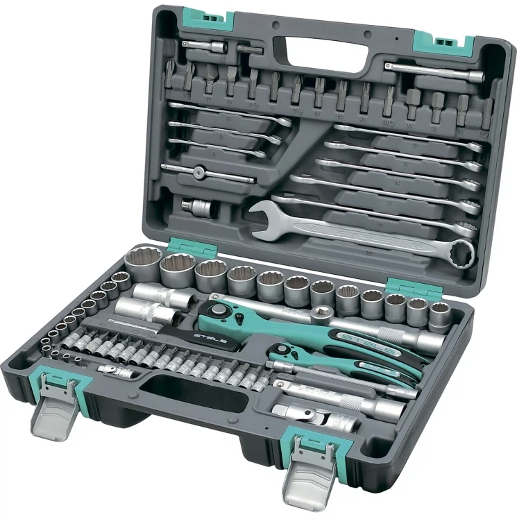 Изображение товара Набор инструментов STELS 82 предмета 1/4" и 1/2" в кейсе