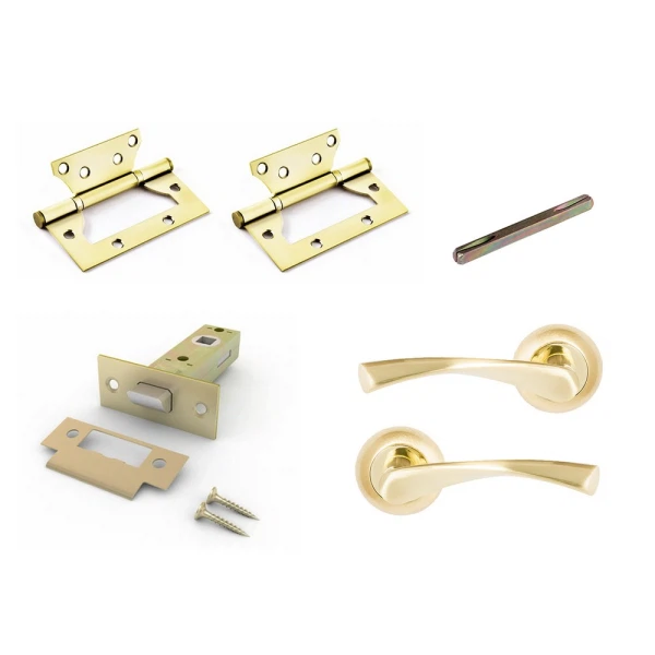 

комплект для двери фабрика замков fz set 03-c 100 2h sg(матовое золото)