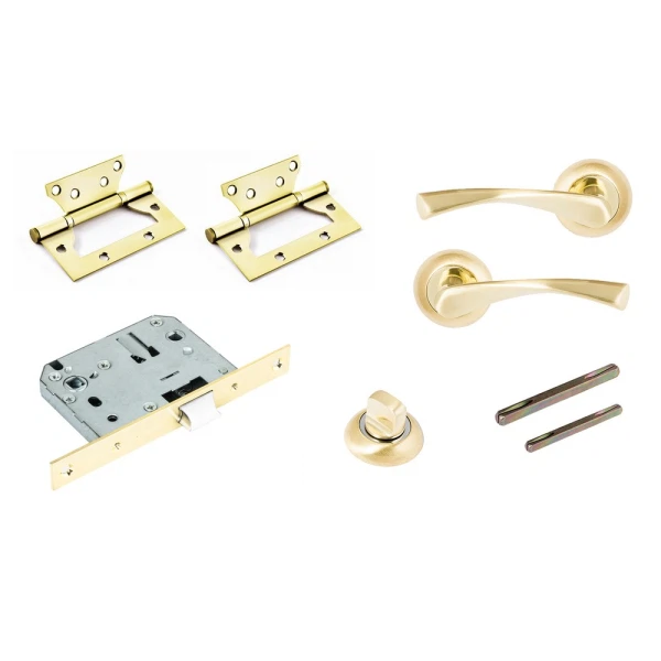 

комплект для двери фабрика замков fz set 03-c 170 2h bk sg(матовое золото)