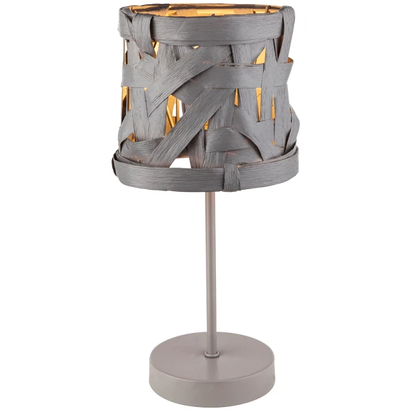 Фото Лампа настольная globo 15224t, серый, e14, 1x40w