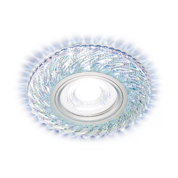 

светильник точечный ambrella s295 ch/rg/mr16+3w led rgb хром/прозрач. хрусталь