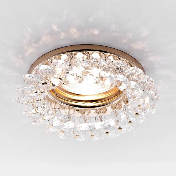 Фото Светильник k206 cl/g золото/прозрачный mr16